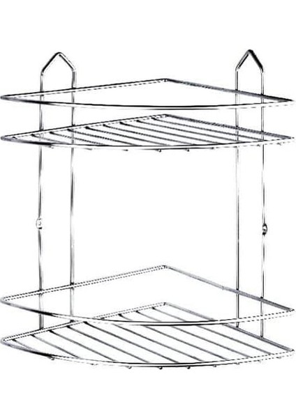 20 x 20 Iki Katlı Demir Üzeri Krom Kaplı Şampuanlık