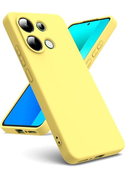 Xiaomi Redmi Note 13 4g Kılıf Yüksek Kalite 3D Kamera Korumalı Içi Kadife Lansman Liquid Silikon Kapak