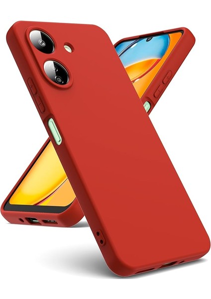 Xiaomi Redmi 13C / Poco C65 Kılıf Yüksek Kalite 3D Kamera Korumalı Içi Kadife Lansman Liquid Silikon Kapak