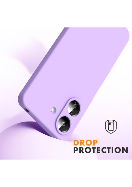 Xiaomi Redmi 13C / Poco C65 Kılıf Yüksek Kalite 3D Kamera Korumalı Içi Kadife Lansman Liquid Silikon Kapak