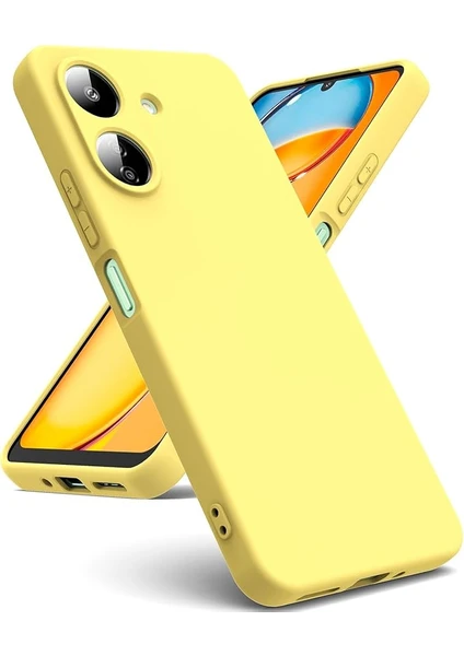 Xiaomi Redmi 13C / Poco C65 Kılıf Yüksek Kalite 3D Kamera Korumalı Içi Kadife Lansman Liquid Silikon Kapak