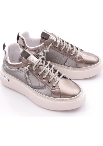 2590 Kadin Silver Taşli Sneakers Ayakkabi