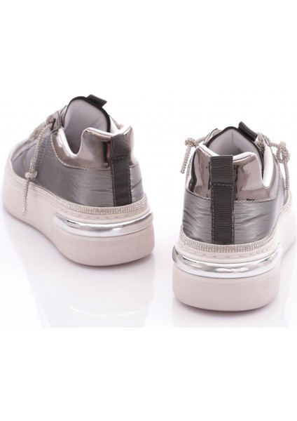 2590 Kadin Silver Taşli Sneakers Ayakkabi