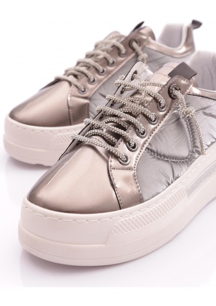 2580 Kadin Silver Taşli Sneakers Ayakkabi