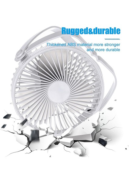 USB Fan Küçük Masa Masa Sessiz Güçlü Taşınabilir Mini Soğutma Şarj Edilebilir Pil 3 Hız Ayarlanabilir 360° (Yurt Dışından)