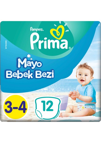 Mayo Bebek Bezi 3 Beden 12 Adet Midi Tekli Paket