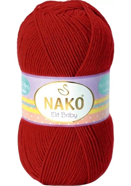 1 Adet Elite Baby El Örgü Ipi Tüylenmeyen Bebek Yünü Pul Biber 298