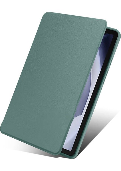 Galaxy Tab A9 Plus Kılıf Zore Termik Kalem Bölmeli Dönebilen Standlı Kılıf-Lavendery Gray