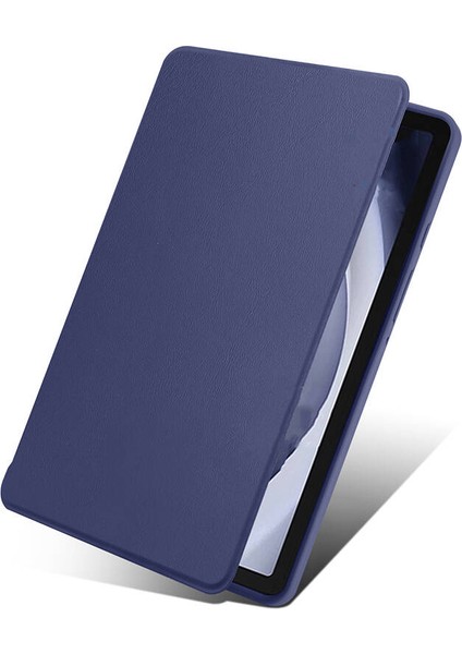 Galaxy Tab A9 Plus Kılıf Zore Termik Kalem Bölmeli Dönebilen Standlı Kılıf-Lavendery Gray
