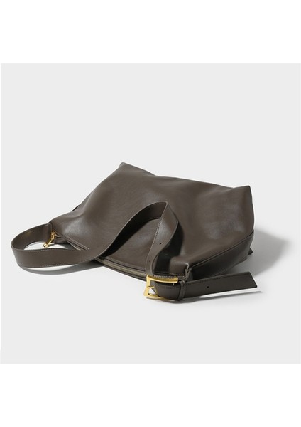 Crossbody Çanta Kadın Tek Omuz Lüks Işe Gidip Gelme Büyük Kapasiteli Yumuşak Deri Tote Çanta (Yurt Dışından)
