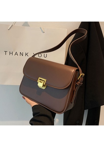 Mizaç Kadın Çantası Crossbody Çanta Retro Omuz Küçük Kare Çanta (Yurt Dışından) modelleri