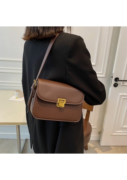 Mizaç Kadın Çantası Crossbody Çanta Retro Omuz Küçük Kare Çanta (Yurt Dışından) fırsatları