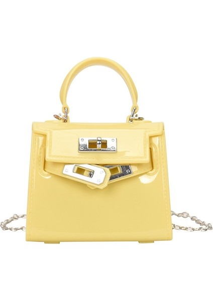 Jöle Çanta Sevimli Mini Ruj Çantası Çok Yönlü Zincirli Omuz Crossbody Küçük Çanta (Yurt Dışından)