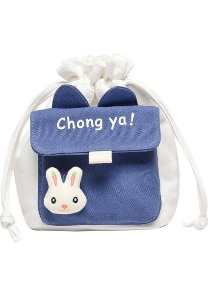 Öğrenci Tuval Küçük Çanta Tatlı Bayan Kontrast Omuz Çantası Sevimli Moda Kolye Ipli Crossbody Çanta (Yurt Dışından)