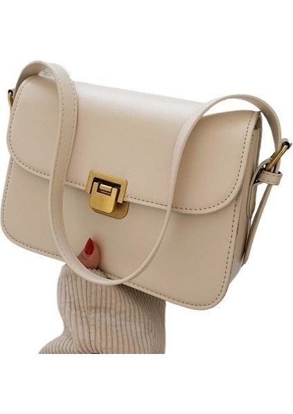 Mizaç Kadın Çantası Crossbody Çanta Retro Omuz Küçük Kare Çanta (Yurt Dışından)