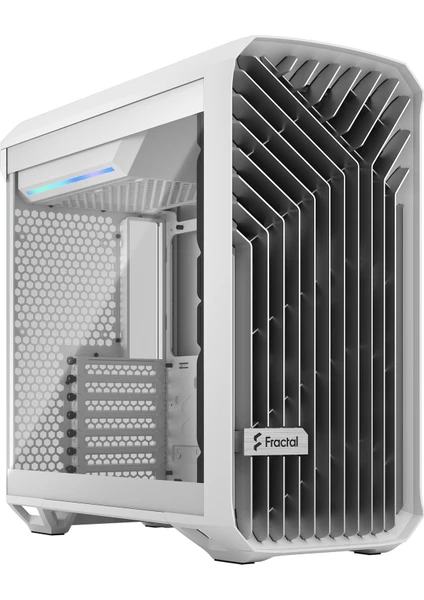 Fractal Design Torrent Compact 2X18CM Fanlı 174MM Soğutucu Destekli 1x Type-C, 2x USB 3.0 Şeffaf Tempered Glass Beyaz E-Atx Bilgisayar Kasası (FD-C-TOR1C-03)