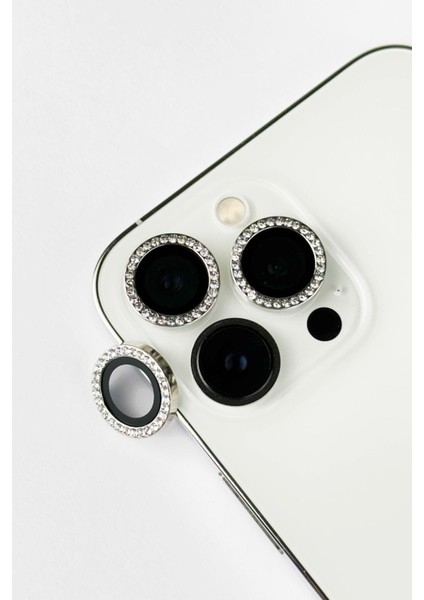 Apple iPhone 11 Pro / 11 Pro Max / 12 Pro Uyumlu Pırlanta Taşlı Premium Kamera Lens Koruyucu fiyatları