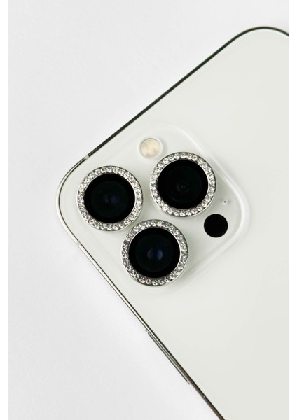 Apple iPhone 11 Pro / 11 Pro Max / 12 Pro Uyumlu Pırlanta Taşlı Premium Kamera Lens Koruyucu fırsatları
