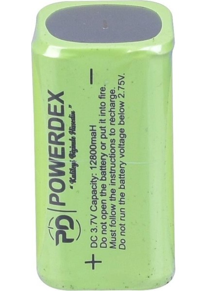 PD-10200 Avcı Feneri için 12800 mAh 3.7V Şarjlı Orijinal Fener Pili