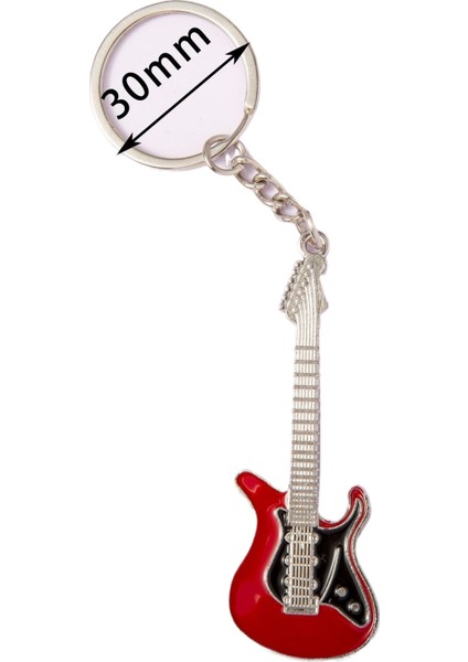 Gitar Karikatür Lazer Gravür Müzik Aleti Milenyum Anahtarlık (Yurt Dışından)