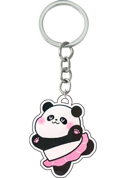 Karikatür Panda Tatil Dekorasyon Sevimli Akrilik Anahtarlık (Yurt Dışından)