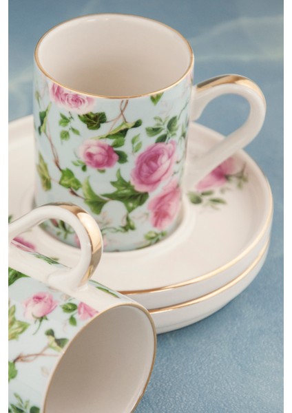 Blue Ivy Gold 2 Kişilik Kahve Fincan Takımı