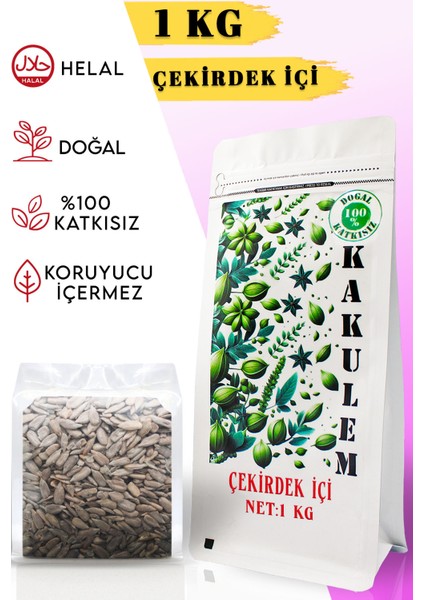 Sertifikalı Yerli Çiğ Ay Çekirdeği Içi 1 kg