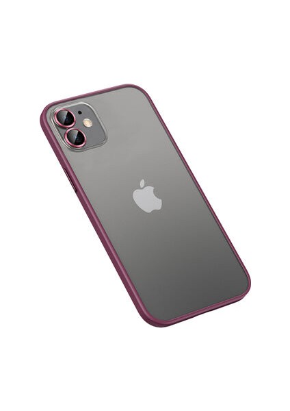 Apple iPhone 12 Kılıf Kamera Koruma Lensli Şık Retro Premium Kapak