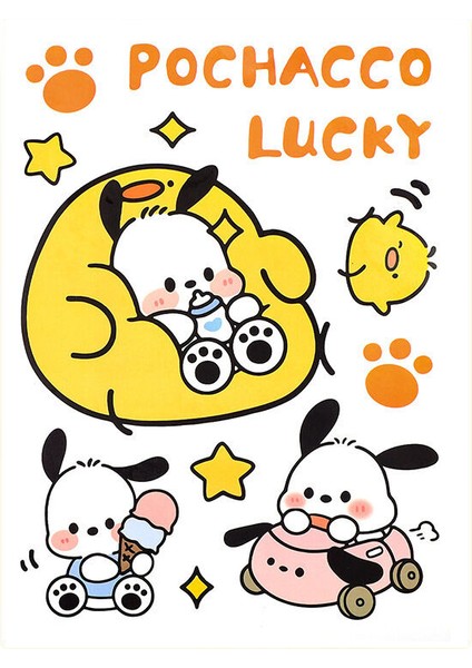 Karikatür Pacha Köpek Pvc Su Geçirmez Etiket Sticker (Yurt Dışından)