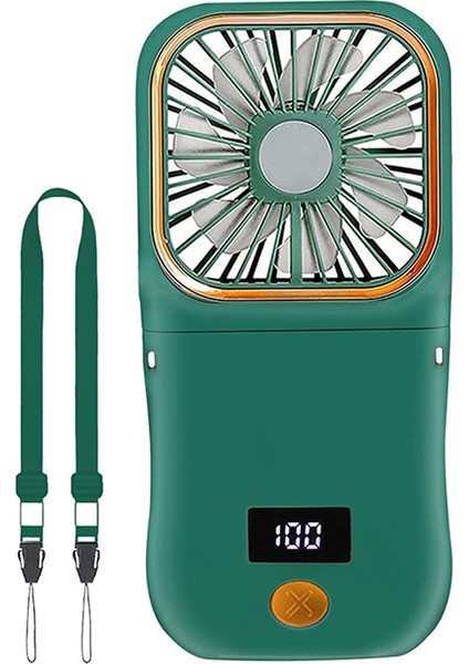 Taşınabilir Mini Fan, 3000MAH Pille Çalışan 3 Hızda Şarj Edilebilir Telefon Braketi ve Güç Bankası Fonksiyonu (Yurt Dışından)