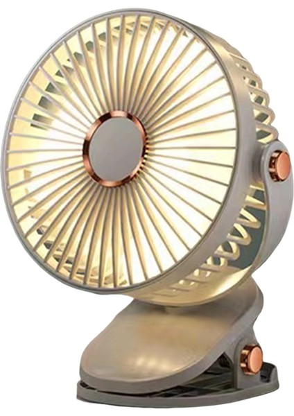 USB Şarj Klipsli Fan Taşınabilir 5 Hız Sessiz Mini Kişisel Masa 2400MAH 720 ° Dönüş (Yurt Dışından)