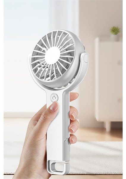 El Fan Soğutucu Taşınabilir Mini USB Şarj Masası Yurdu 5 Hız Ayarlanabilir Şarj Edilebilir Fan, Mavi (Yurt Dışından)