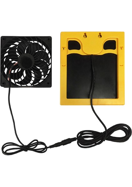 20W 6V Güneş Panelı Egzoz Fanı Hava Çıkarıcı Mini Vantilatör Köpek Tavuk Evi Sera Için Güçlendirilmiş (Yurt Dışından)