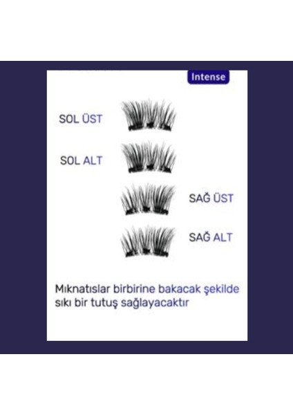Mıknatıslı Kirpik Intense Uzun Ve Yoğun Kirpikler İçin Özel Tasarlandı Tekrar Tekrar Kullanılabilir Suya Dayanıklı Mıknatıs Kirpik