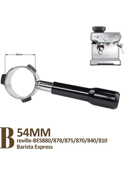 Barista Serisi, BES870XL, BES870BSXL, BES878BSS, BES880BSS, BES840XL ve Daha Fazlası Için 54MM Dipsiz Portafiltre (Yurt Dışından) fırsatları