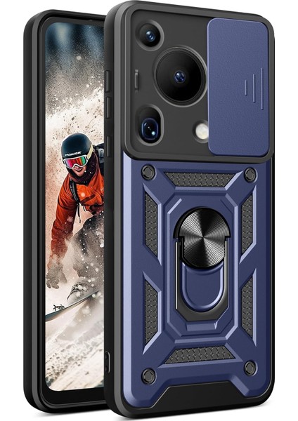 Huawei Pura 70 Ultra Kılıf Kamera Korumalı Armor Pars Yüzüklü Tank Kapak