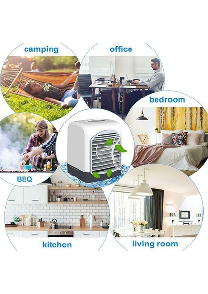Taşınabilir Mini Masaüstü Klima USB Küçük Fan Soğutma Nemlendirici Aromaterapi Soğutucu Buzlu Su Tankı ile (Yurt Dışından)