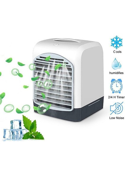 Taşınabilir Mini Masaüstü Klima USB Küçük Fan Soğutma Nemlendirici Aromaterapi Soğutucu Buzlu Su Tankı ile (Yurt Dışından)