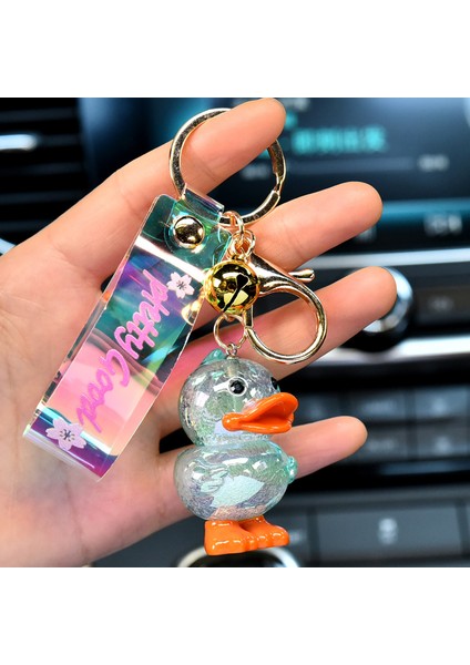 Akrilik Sihirli Ördek Çanta Anahtarlığı Dekorasyonu Küçük Hediye (Yurt Dışından)