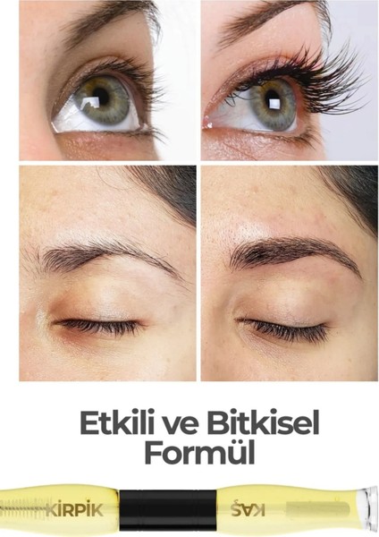 Keratin - E Vitamini - Doğal Yağ İçerikli Kaş ve Kirpik Bakım Serumu 20 ml