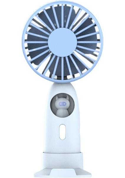 Mini El Fanı Taşınabilir USB Şarj Edilebilir Soğutma Masaüstü Taban Cep Telefonu Braketi ile Seyahat Için 3 Mod Açık Hava-A (Yurt Dışından)