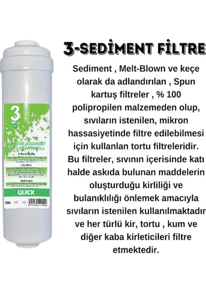 As Water Aura Cebılıon Kapalı Kasa (Inlıne) 5 Aşamalı Filtre Seti