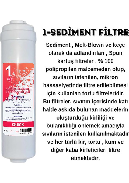 As Water Aura Cebılıon Kapalı Kasa (Inlıne) 5 Aşamalı Filtre Seti