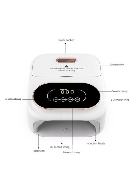 Dezenfekte Edici Tırnak Lambası 148W Yüksek Verimli Sterilizasyon LED Çabuk Kuruyan Tırnak Pişirme Lambası Uv Kür Lambası Abd Plug (Yurt Dışından)