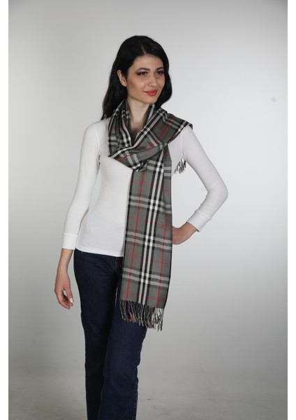 Antrasit Siyah Viskon - Cotton Şal