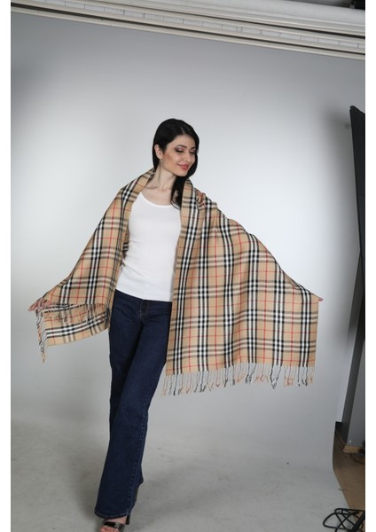 Bej Siyah Viskon - Cotton Şal fiyatları