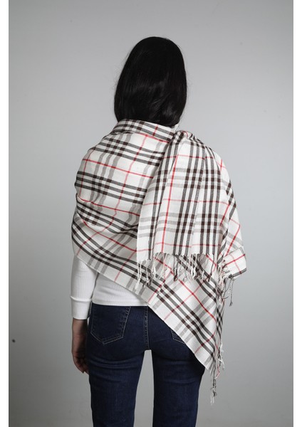 Ekru Kahve Viskon - Cotton Şal modelleri