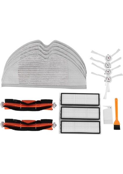 Запасные Части Пылесоса,yedek Hepa Filtre Paspas Paçavra Ana Yan Rulo Fırça Xıaomı Mıjıa 1c STYTJ01ZHM Mi Robotlu Süpürge Yedek Set (Yurt Dışından)