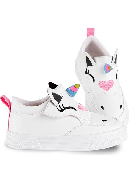 Unicorn Beyaz Kız Çocuk Sneakers Spor Ayakkabı