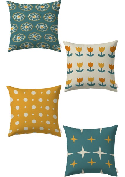 Modern 4'lü Kırlent Kılıf Ds5